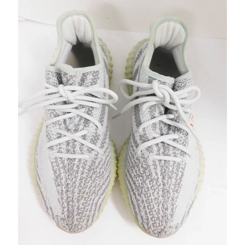 adidas Yeezy Boost 350 V2 Blue Tint Gray Red Kanye West Low Top B37571 sz 8